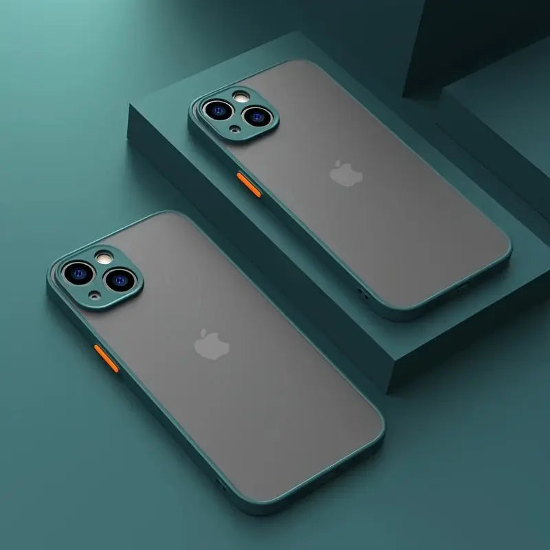 2pcs Funda para Teléfono Móvil con Sensación de Piel Material PC Adecuada para iPhone 11 13 12 14 15 Pro Max Mini Funda Antigolpes para Teléfono Móvil Adecuada para iPhone XS Max X XR 6 15 7 8 Plus - La zona Apple