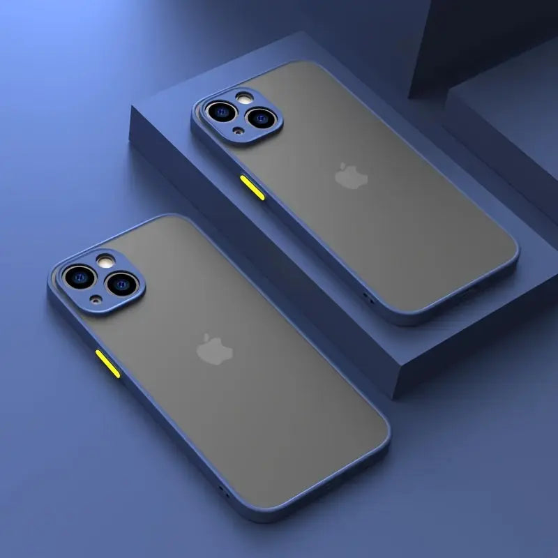 2pcs Funda para Teléfono Móvil con Sensación de Piel Material PC Adecuada para iPhone 11 13 12 14 15 Pro Max Mini Funda Antigolpes para Teléfono Móvil Adecuada para iPhone XS Max X XR 6 15 7 8 Plus - La zona Apple