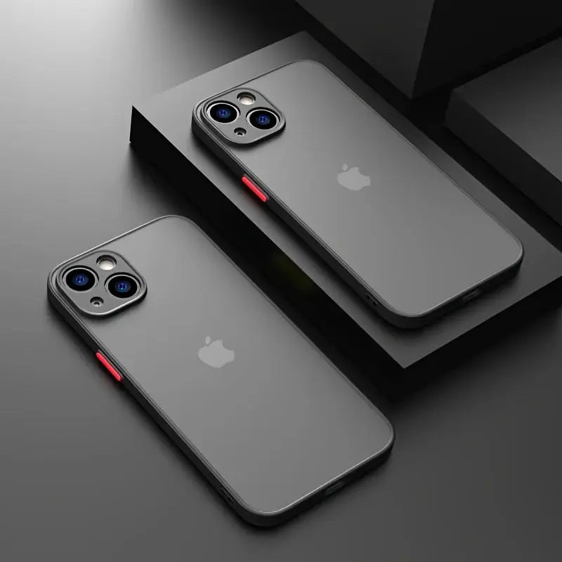 2pcs Funda para Teléfono Móvil con Sensación de Piel Material PC Adecuada para iPhone 11 13 12 14 15 Pro Max Mini Funda Antigolpes para Teléfono Móvil Adecuada para iPhone XS Max X XR 6 15 7 8 Plus - La zona Apple