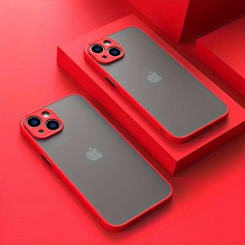 2pcs Funda para Teléfono Móvil con Sensación de Piel Material PC Adecuada para iPhone 11 13 12 14 15 Pro Max Mini Funda Antigolpes para Teléfono Móvil Adecuada para iPhone XS Max X XR 6 15 7 8 Plus - La zona Apple