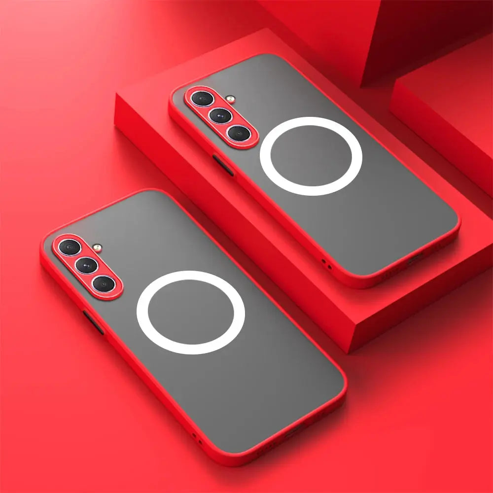 Magsafe-funda de teléfono con carga inalámbrica, carcasa A prueba de golpes, armadura mate para PC, Samsung Galaxy A14, A34, A54, 5G, Samung A 14, 34, 54, 5G - La zona Apple