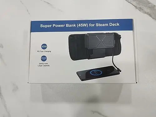 Power Bank 20000mAh para Steam Deck, 45W PD 3.0 B baterías externas compatibles con Switch/Samsung/iPad/Laptop con Soporte Trasero Desmontable y Cable USB-C Dual - La zona Apple