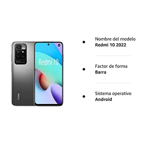 Xiaomi Redmi 10 (2022) - Smartphone 64GB, 4GB RAM, Dual Sim, Carbon Gray AMAZON