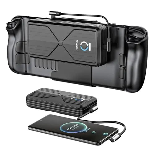 Power Bank 20000mAh para Steam Deck, 45W PD 3.0 B baterías externas compatibles con Switch/Samsung/iPad/Laptop con Soporte Trasero Desmontable y Cable USB-C Dual - La zona Apple