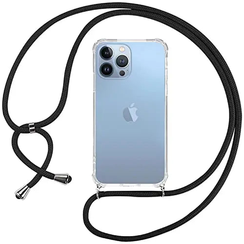 Funda con Cuerda para iPhone 14 Pro MAX, Carcasa Transparente TPU Suave Silicona Case con Correa Colgante Ajustable amazon