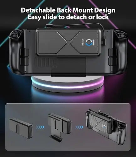 Power Bank 20000mAh para Steam Deck, 45W PD 3.0 B baterías externas compatibles con Switch/Samsung/iPad/Laptop con Soporte Trasero Desmontable y Cable USB-C Dual - La zona Apple