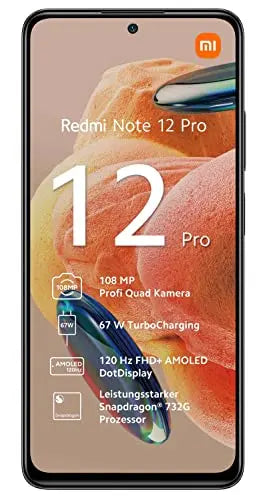 Smartphone Xiaomi Redmi Note 12 Pro 8GB/ 256GB/ 6.67"/ Negro Medianoche - La zona Apple