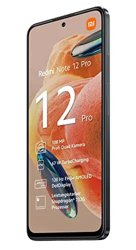 Smartphone Xiaomi Redmi Note 12 Pro 8GB/ 256GB/ 6.67"/ Negro Medianoche - La zona Apple