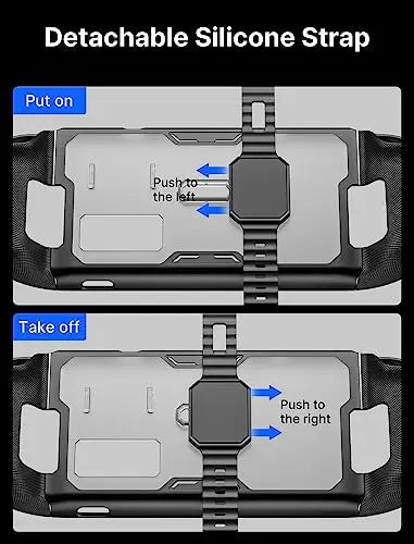 JSAUX ModCase para Steam Deck, PC0104 Estuche Modular para Valve Steam Deck Incluyen Funda Protectora, Cubierta Frontal, Soporte Metálico y Correa - Set Básico - La zona Apple