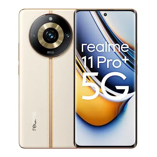realme 11 Pro+ 5G 12+512GB Smartphone, Cámara SuperZoom OIS de 200 MP, Pantalla de visión curva de 120 Hz, gran batería de 5000 mAh, Carga SUPERVOOC de 100 W, Beige amanecer, Versión española - La zona Apple