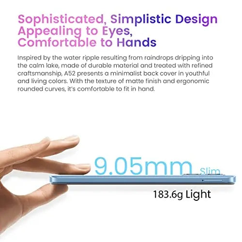 Blackview A52 Android 12 Teléfono Móvil, Pantalla HD+ 6.5'', Octa Core 2GB 32GB (512GB SD Externa), 13MP + 5MP, Dual SIM 4G Smartphone, 5180mAh Batería, Desbloqueo Facial&Huella Digital GPS Azul - La zona Apple