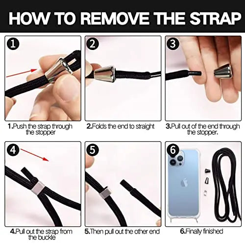 Funda con Cuerda para iPhone 14 Pro MAX, Carcasa Transparente TPU Suave Silicona Case con Correa Colgante Ajustable amazon