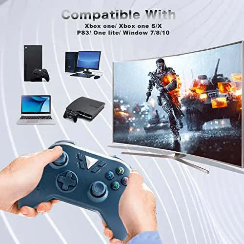 Mando inalámbrico para Xbox One, Controlador Compatible con Xbox One, Xbox One S, Xbox One X, Xbox Series X, Wireless Controller PS3 y Windows PC Gamepad (Blue) - La zona Apple