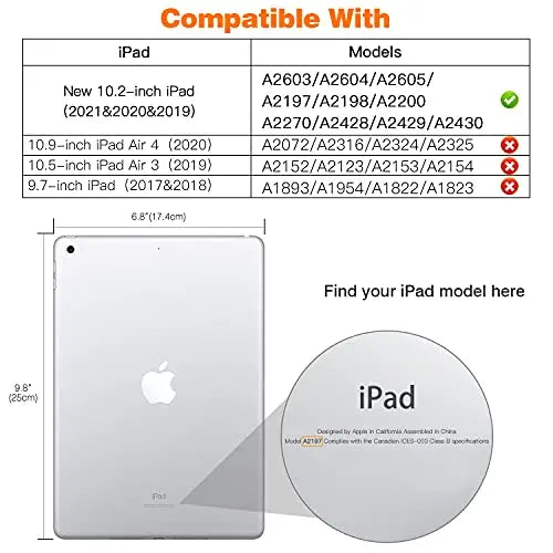 Moko Funda para Nuevo iPad 9ª Generación 10.2" 2021 (10.2 Pulgadas)/iPad 8ª Gen 2020/iPad 7ª Gen 2019, Delgado Función Soporte TPU Protectora Plegable Cubierta Trasera Transparente - Oro Rosa MoKo