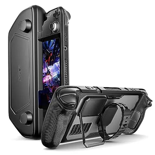 JSAUX ModCase para Steam Deck, PC0104 Estuche Modular para Valve Steam Deck Incluyen Funda Protectora, Cubierta Frontal, Soporte Metálico y Correa - Set Básico - La zona Apple