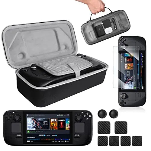 Funda Compatible con el Steam Deck, Kit de Accesorios con Bolsa de Viaje, Protector de Pantalla, Funda Protectora de Silicona, Protección del Touchpad y Mucho Más. - La zona Apple
