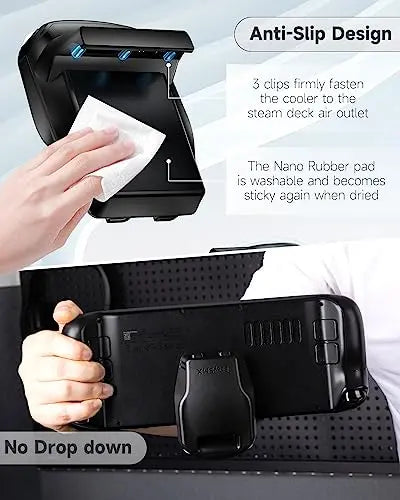 Ventilador Radiador de Steam Deck, EasySMX D10 Steam Deck Enfriador de Ventilador con Peso Ligero, Batería Recargable, 3 Velocidades de Viento y Diseño Silencioso - La zona Apple