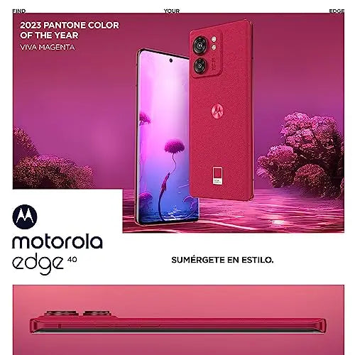 Motorola Edge 40, 5G, 8+256GB, Bateria 4400mAh, Cámara 50MP, magenta - La zona Apple