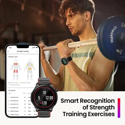 Amazfit GTR 4 Smartwatch para IOS Android Reloj Inteligente de Seguimiento GPS 150 modos de Deporte Llamadas Telefónicas de Bluetooth Almacenamiento de Música Batería de 14 Días Duración Alexa Amazfit