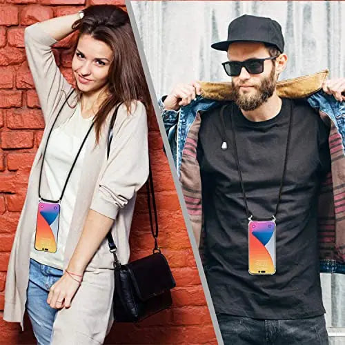 Funda con Cuerda para iPhone 14 Pro MAX, Carcasa Transparente TPU Suave Silicona Case con Correa Colgante Ajustable amazon