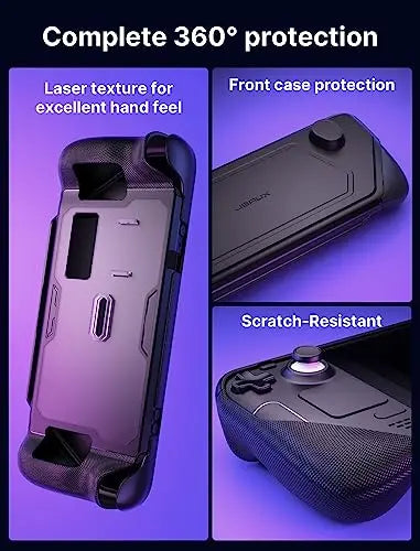 JSAUX ModCase para Steam Deck, PC0104 Estuche Modular para Valve Steam Deck Incluyen Funda Protectora, Cubierta Frontal, Soporte Metálico y Correa - Set Básico - La zona Apple