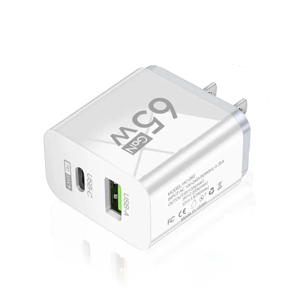 Cargador USB C PD de 65W, adaptador de carga rápida 3,0 tipo C para iPhone 1Xiaomi, Samsung - La zona Apple