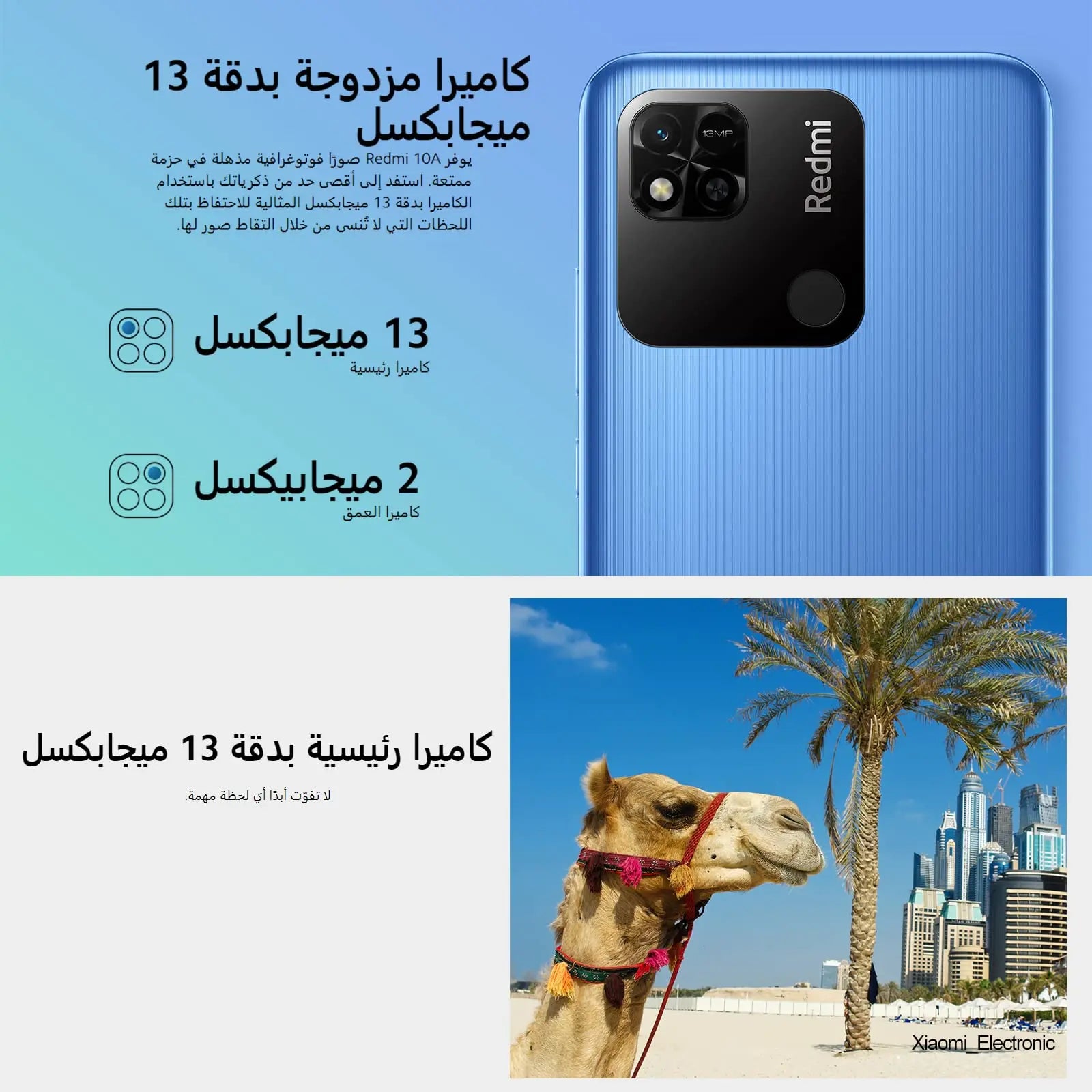 Xiaomi Redmi 10A Smartphone 2GB/32GB 6,53" Display 5000mAh 10W Fast Charging (Sky Blue) - La zona Apple