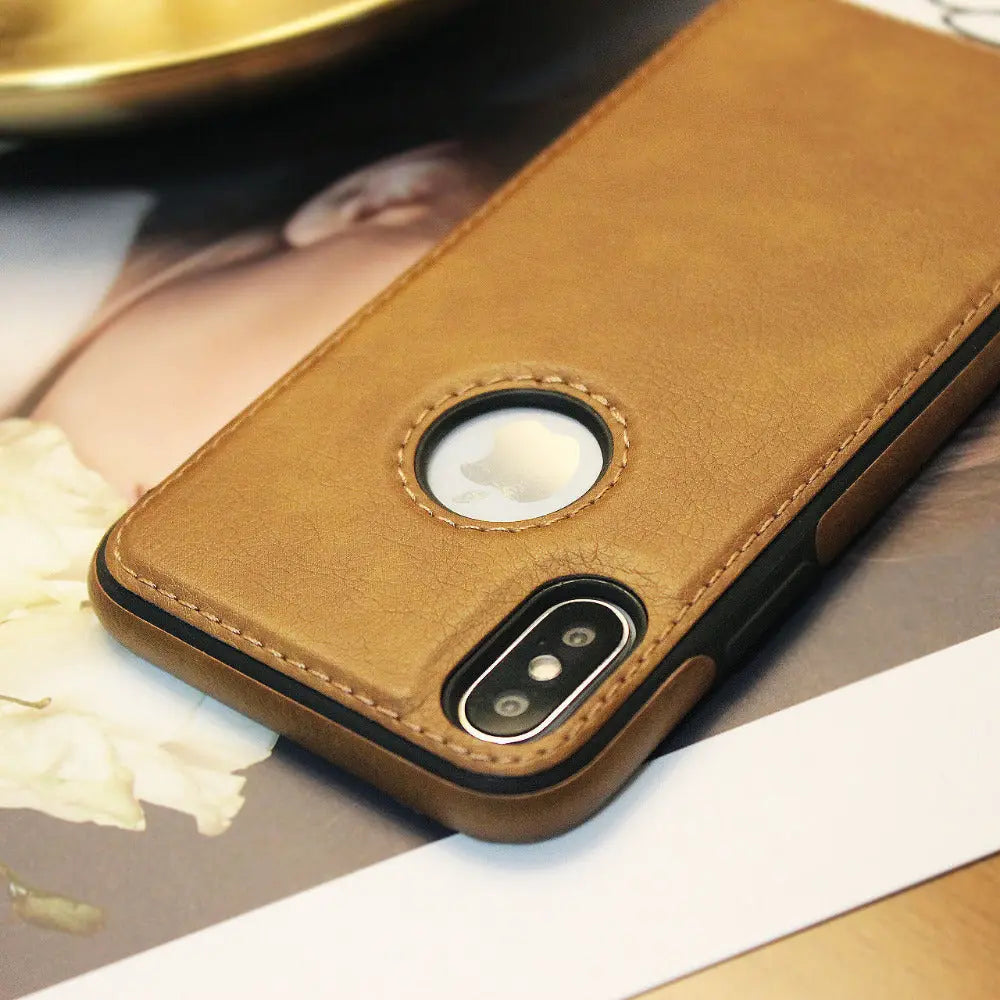 Slim PU Leather Case for iPhone La zona Apple