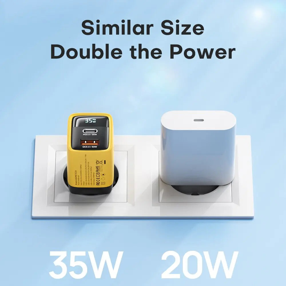 Cargador USB tipo C de carga rápida, dispositivo con pantalla LED QC3.0, 30W, 25W, PD, PPS, para iPhone 14 Pro, Samsung S23, Xiaomi alidrosip
