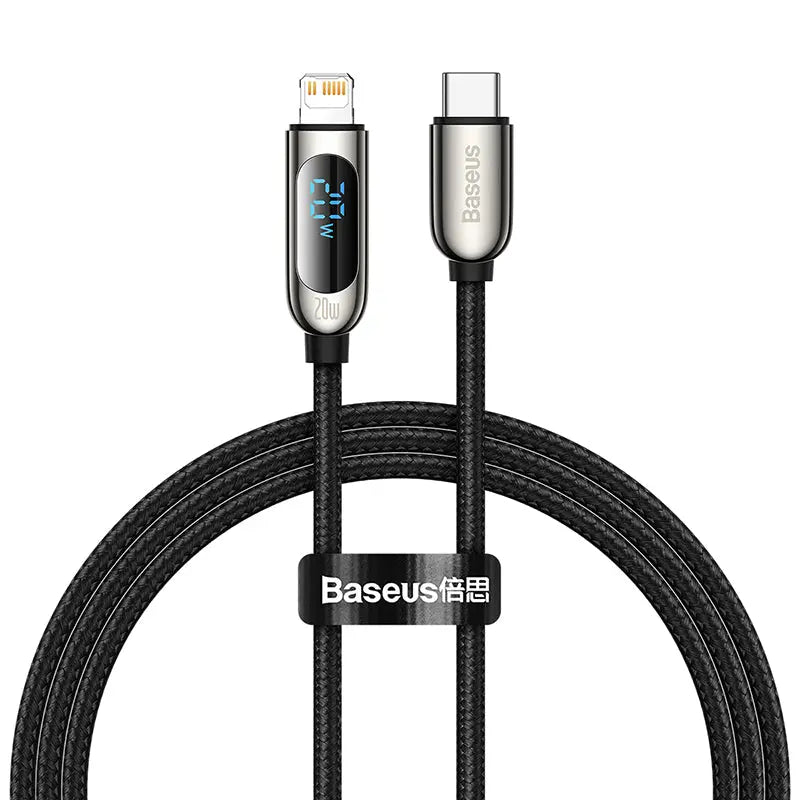Cable USB tipo C de carga rápida para iPhone con pantalla Digital, 20W. alidrosip