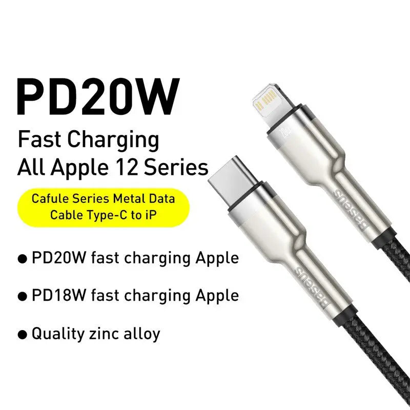 Cable USB tipo C de carga rápida PD de 20W para iPhone MacBook, iPad Pro alidrosip