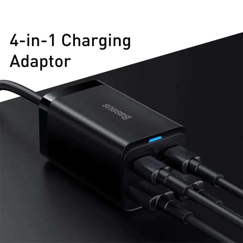 Baseus-cargador de escritorio GaN3 de 100/ 65W, carga rápida QC 3.04.0, USB tipo C, cargador de teléfono para iPhone 13, Huawei, Xiaomi, MacBook, portátil - La zona Apple