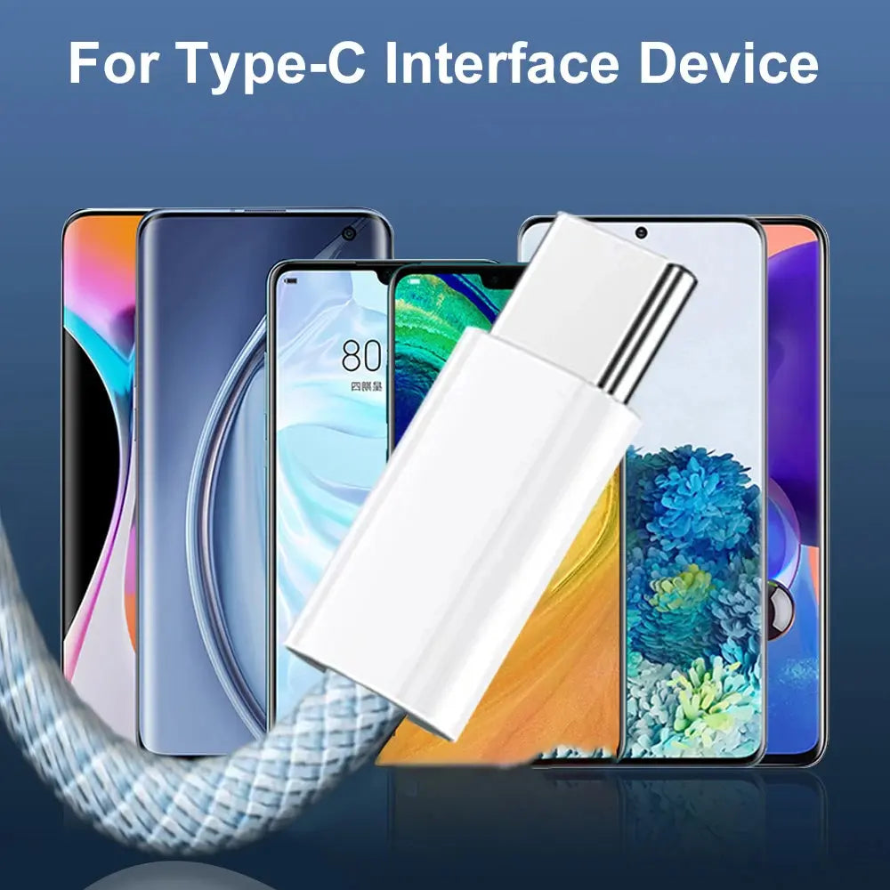 Cable Dual tipo C de carga rápida, Cable de nailon trenzado, USB C, 60W, para iPhone 15 Pro Max Plus, Xiaomi Poco, Samsung - La zona Apple
