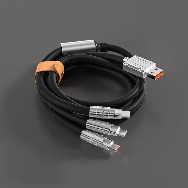 Cable Micro USB de carga rápida 3 en 1, 120W, para iPhone 14, 11 Pro Max, Xiaomi, Huawei, Samsung, USB tipo C a Lightning Data, Cable inalámbrico - La zona Apple