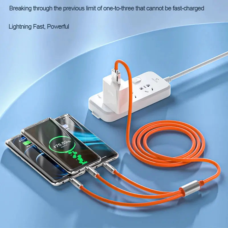 Cable Micro USB de carga rápida 3 en 1, 120W, para iPhone 14, 11 Pro Max, Xiaomi, Huawei, Samsung, USB tipo C a Lightning Data, Cable inalámbrico - La zona Apple