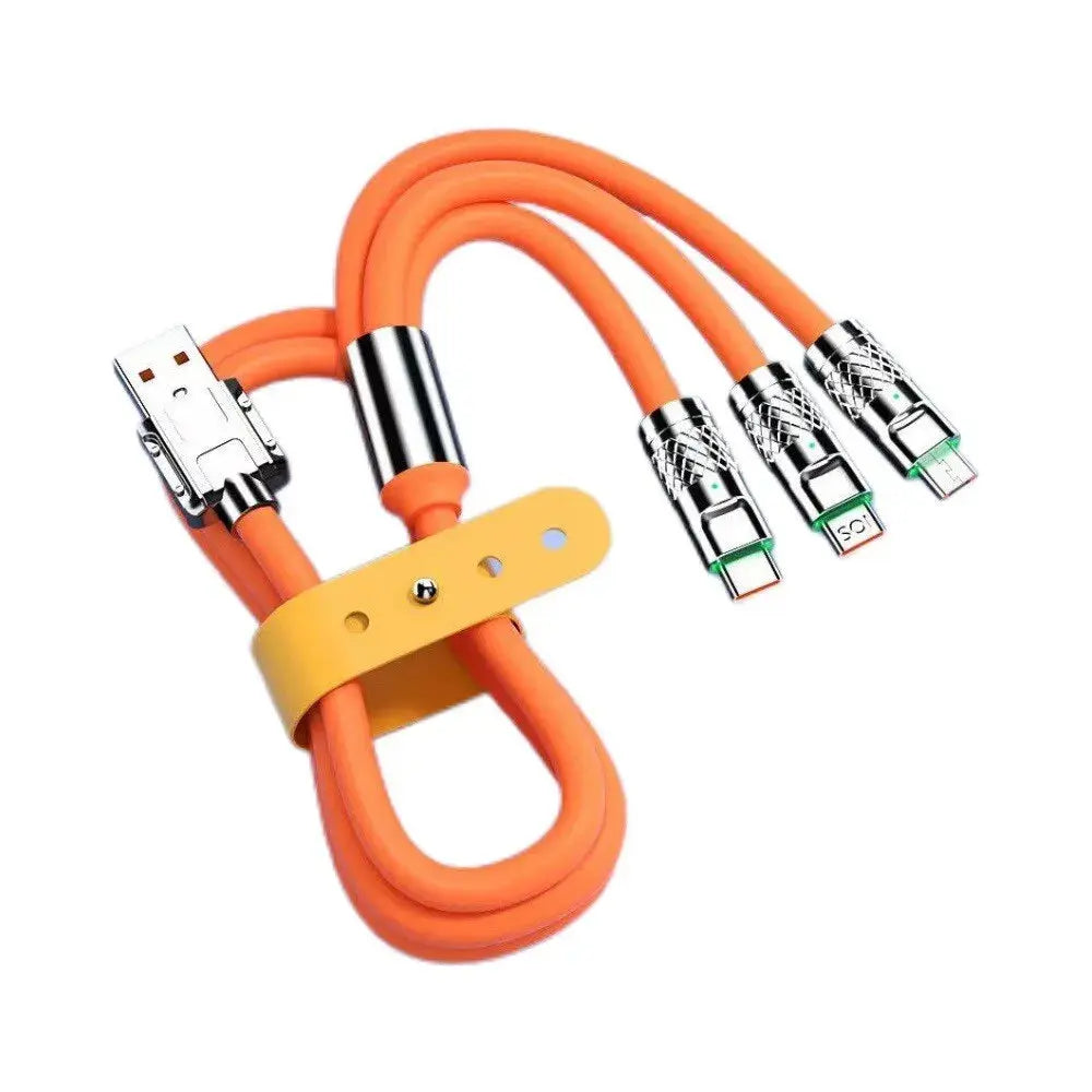 Cable Micro USB tipo C de carga rápida 3 en 1, 120W, 6A, para iPhone, Samsung, Huawei, Xiaomi - La zona Apple