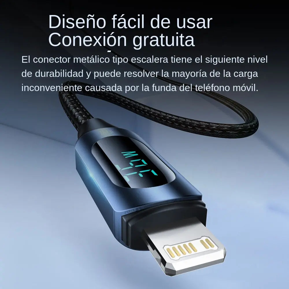 Cable carga rápida 36W USB tipo C a Lightning para iPhone iPad alidrosip