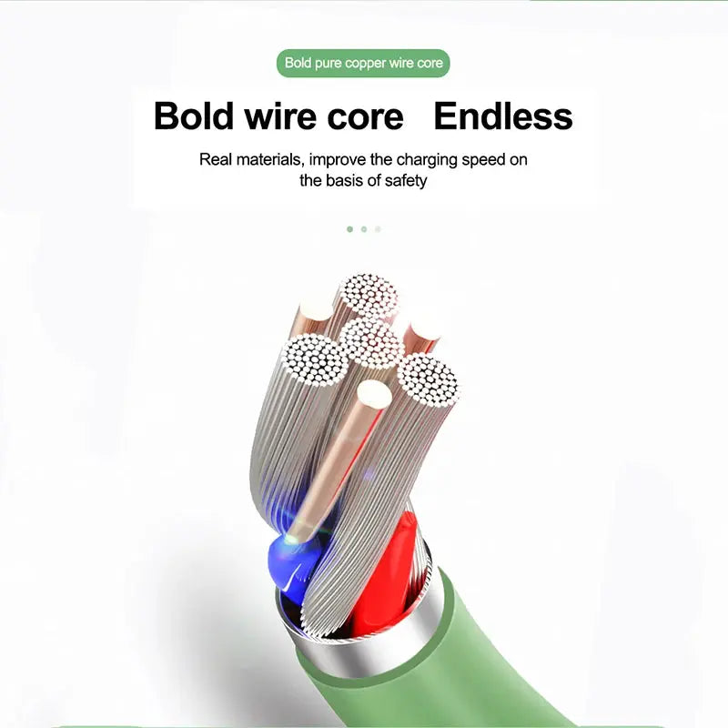 Cable USB tipo C de carga rápida para teléfono móvil, Cable de datos de silicona líquida suave para Huawei, Xiaomi 1/1, 5/2M, cargador de USB-C - La zona Apple