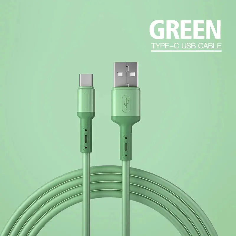Cable USB tipo C de carga rápida para teléfono móvil, Cable de datos de silicona líquida suave para Huawei, Xiaomi 1/1, 5/2M, cargador de USB-C - La zona Apple