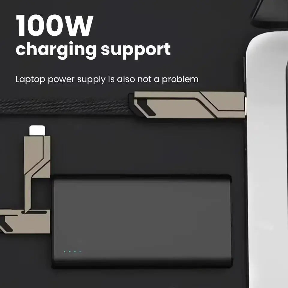 Cable USB tipo C de carga rápida para teléfono móvil, Cable de iluminación 4 en 1 de 100W para iPhone 14, 13 Pro Max, Huawei, Xiaomi PD La zona Apple