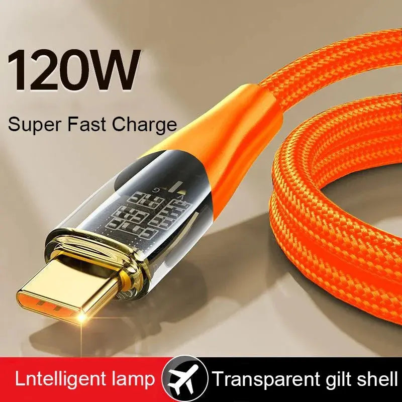 Cable USB tipo C de carga súper rápida, Cable de datos de 120W, 1M/1,5 M/2M, cargador de teléfono para Xiaomi 13, Huawei, Samsung Oneplus - La zona Apple