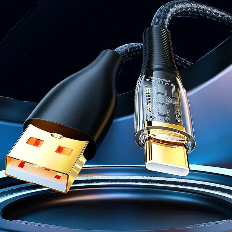 Cable USB tipo C de carga súper rápida, Cable de datos de 120W, 1M/1,5 M/2M, cargador de teléfono para Xiaomi 13, Huawei, Samsung Oneplus - La zona Apple