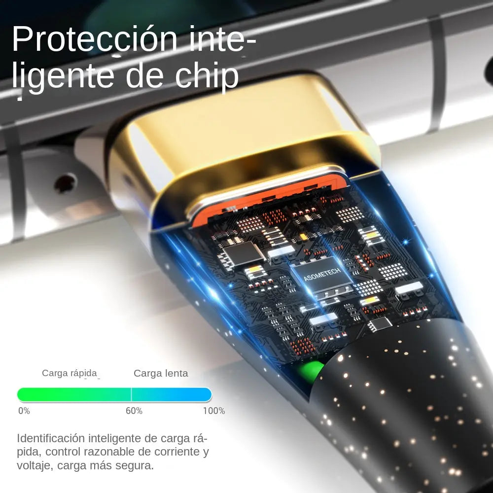 Cable de carga USB 3 en 1 6A 100W para iPhone Samsung xiaomi etc alidrosip