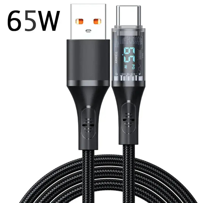 Cable de carga rápida tipo C a tipo C, 7A, 100W, PD, 6A, 66W, pantalla Digital, USB a tipo C, para Xiaomi, HUAWEI, Macbook, iPad - La zona Apple