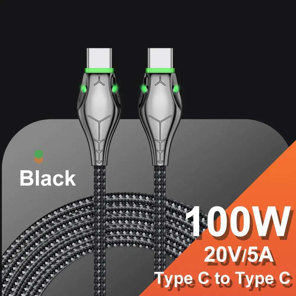 Cable de datos de carga rápida PD 100W tipo C para Samsung, Huawei, Xiaomi, POCO, Oneplus, Macbook, iPad - La zona Apple