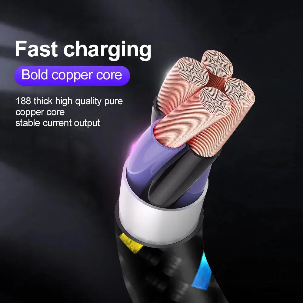 Cable micro USB de nailon para móvil, Cable micro USB trenzado de nailon, de 1m, 2m y 3m, para Samsung, HTC, Huawei, Xiaomi - La zona Apple
