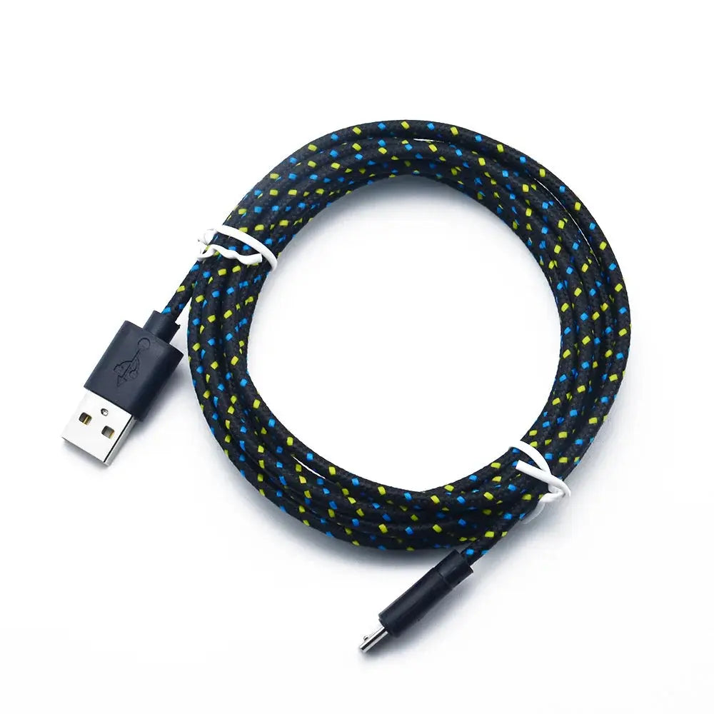 Cable micro USB de nailon para móvil, Cable micro USB trenzado de nailon, de 1m, 2m y 3m, para Samsung, HTC, Huawei, Xiaomi - La zona Apple