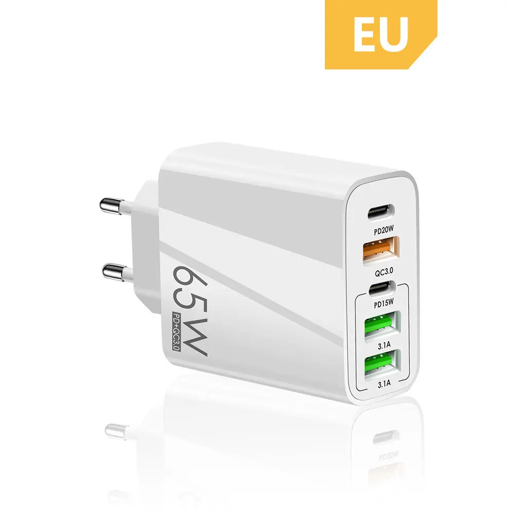 Cargador USB tipo C de carga rápida, adaptador de teléfono móvil para iPhone, Xiaomi, Huawei, Samsung, ipad, Realme, oneplus, tableta, 65W, PD, QC3.0 alidrosip