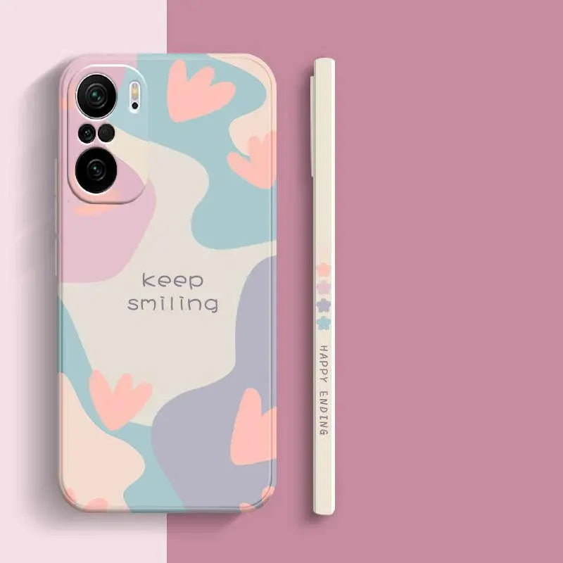 Case For Xiaomi 13 12 Lite 12T Poco F5 X5 X3 Pro Cases Cartoon Flower Matte Silicone Cover For Redmi Note 12 11 Pro Plus 10 Case - La zona Apple