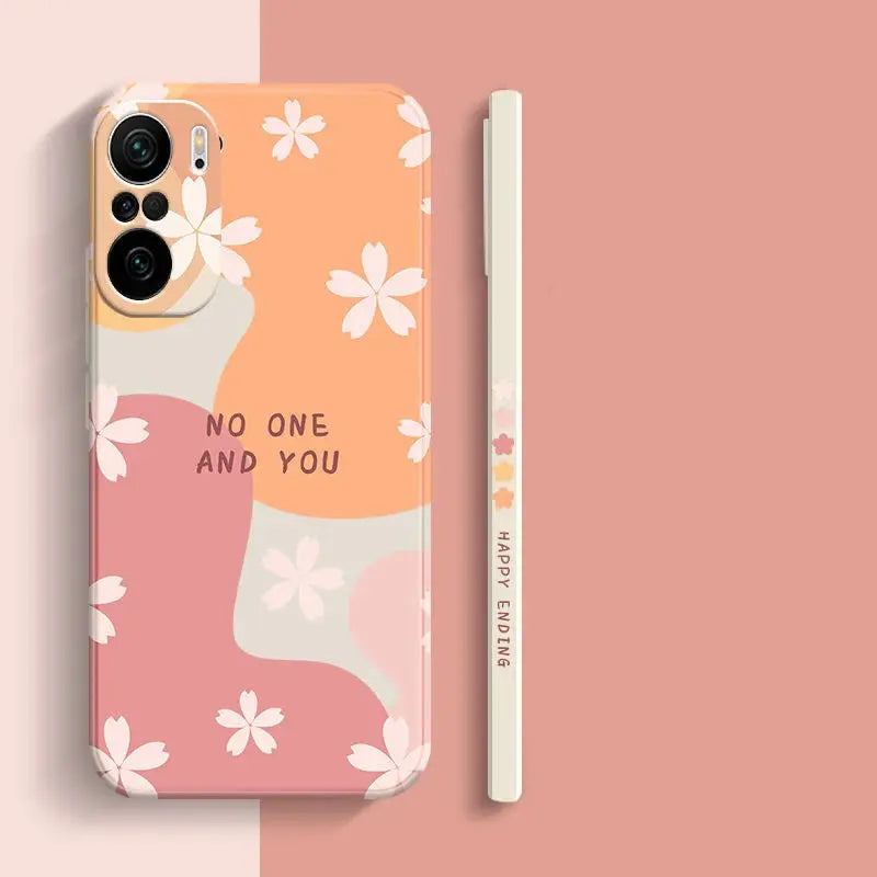 Case For Xiaomi 13 12 Lite 12T Poco F5 X5 X3 Pro Cases Cartoon Flower Matte Silicone Cover For Redmi Note 12 11 Pro Plus 10 Case - La zona Apple